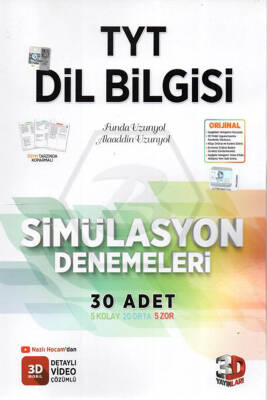 2024-2025 3D Yayınları TYT 3D SIM. DILBILGISI DENEMELERI - 1