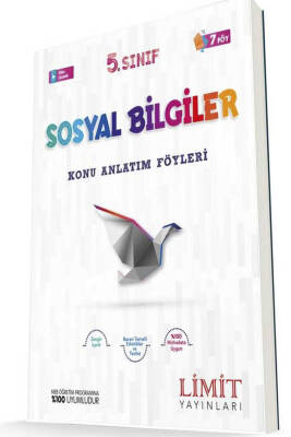 2024-2025 Limit Yayınları 5.SINIF SOSYAL BİLGİLER KONU ANLATIM FÖYLERİ - 1